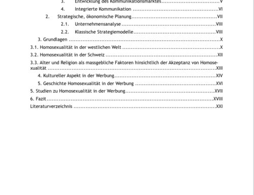 Inhaltsverzeichnis