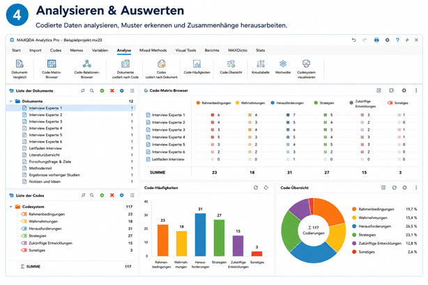 MAXQDA qualitative Inhaltsanalyse – codierte Interviews analysieren und wissenschaftlich auswerten